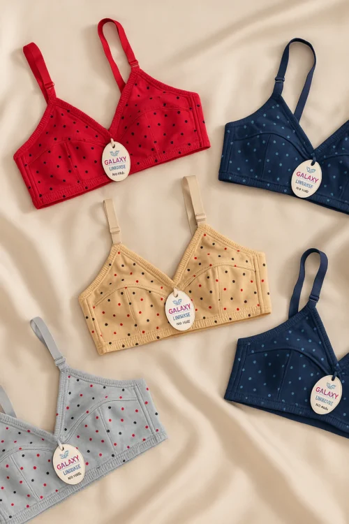 PACK OF 4 SUMMER SPECIAL JERSEY COTTON BRA (Random Color)